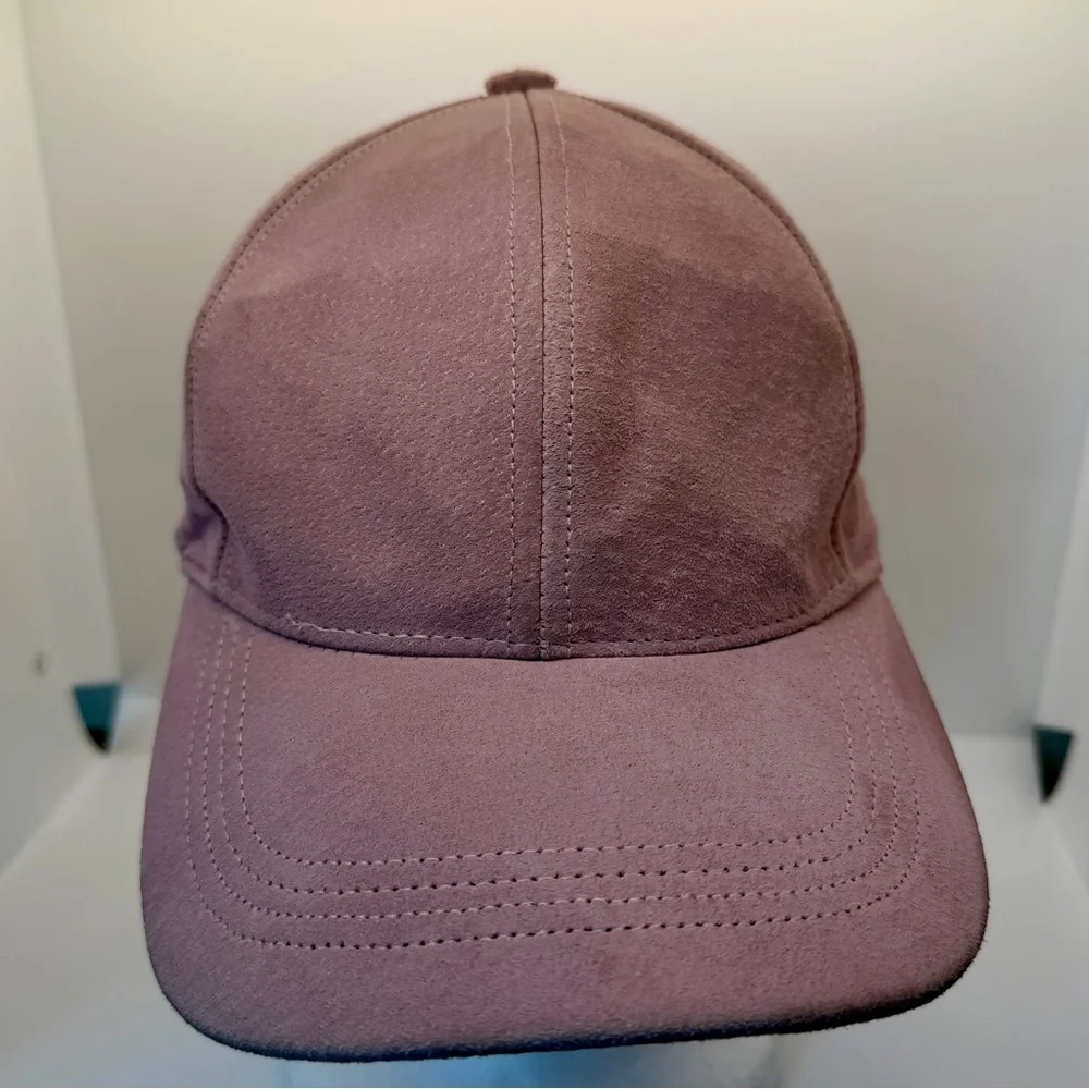 Olive & Pique Pink Leather Suede‎ Plain Newsboy Baseball Cap Hat One Size Barbie